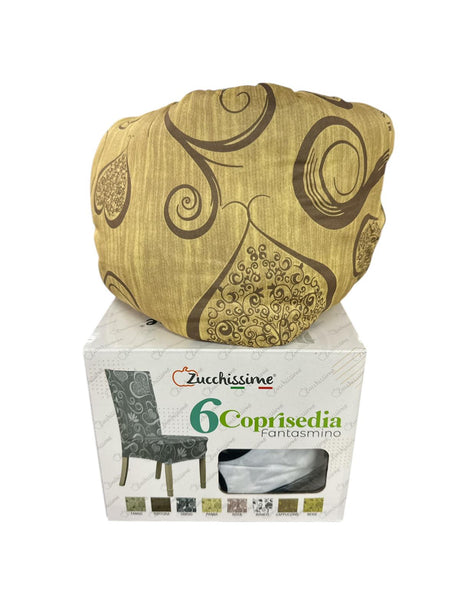 Coprisedie elastiche Fantasmino Cuori Zucchissime set 6 pezzi coprisedia universale bielastico