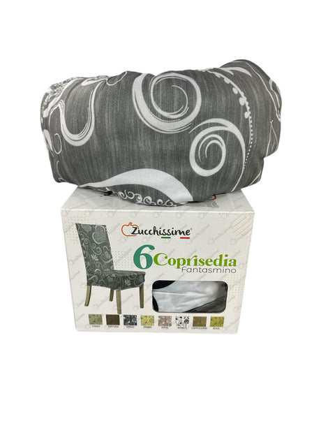 Coprisedie elastiche Fantasmino Cuori Zucchissime set 6 pezzi coprisedia universale bielastico