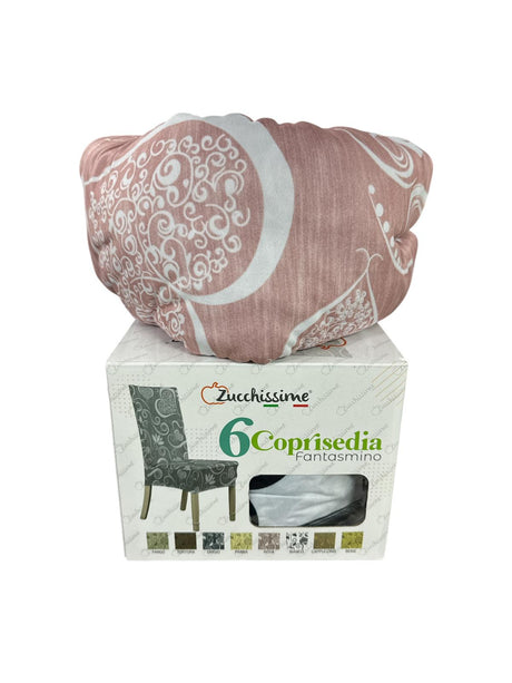 Coprisedie elastiche Fantasmino Cuori Zucchissime set 6 pezzi coprisedia universale bielastico