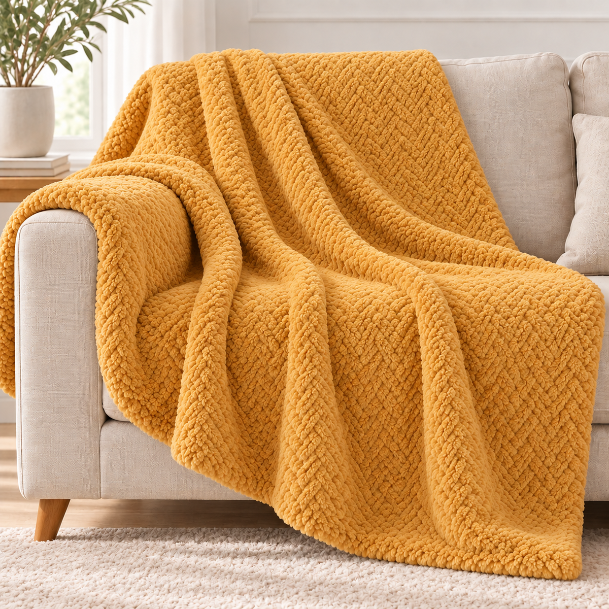 Morbido Plaid Nevada 130x160 cm Effetto Peluche - Acca24