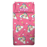 Completo Lenzuola Singolo Unicorn - 100% Cotone - Novia