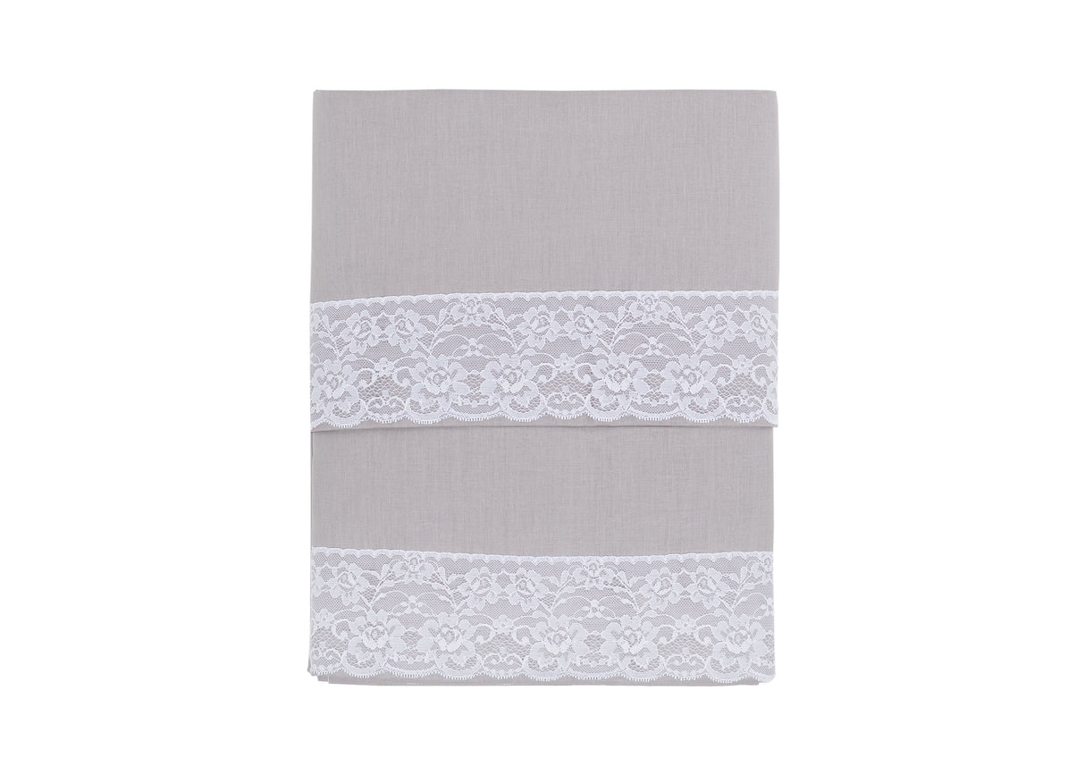 Completo Lenzuola Sophie in Cotone con Pizzo – Singolo, Piazza e Mezza, Matrimoniale | Atelier 17 Made in Italy