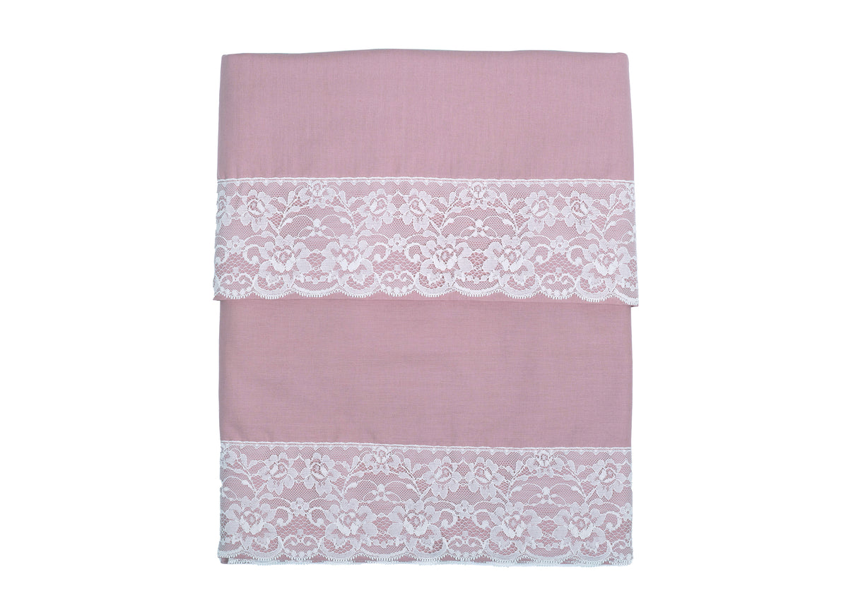 Completo Lenzuola Sophie in Cotone con Pizzo – Singolo, Piazza e Mezza, Matrimoniale | Atelier 17 Made in Italy