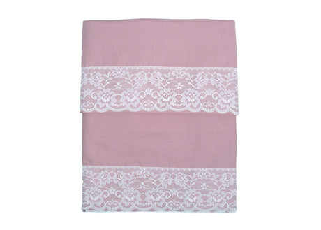 Completo Lenzuola Sophie in Cotone con Pizzo – Singolo, Piazza e Mezza, Matrimoniale | Atelier 17 Made in Italy