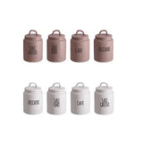 Barattolo in Ceramica con Coperchio per Zucchero, Caffè, Sale Fino o Grosso, 13x15cm o 14x21cm - Cucina&Cottura