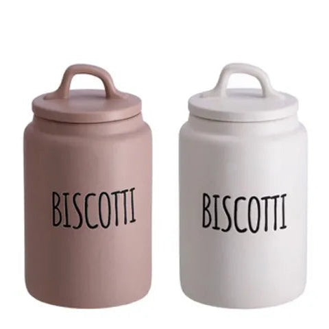 Biscottiera in Ceramica con Coperchio 13,5x24,5cm - Cucina&Cottura