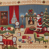 Copritavola Natalizio Stella Gobelin 100% Cotone con Dettagli in Filo Lurex 140x240cm dis. 1196 - Karì