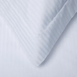 Completo Lenzuola Matrimoniale Bianco Millerighe Botticelli Home Raso Cotone