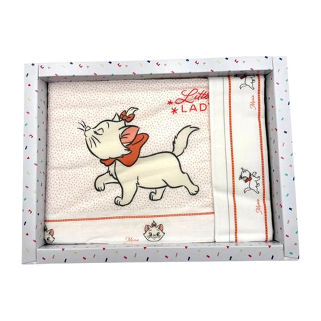 Completo Lenzuola Culla 3 Pezzi Aristogatti 100% Cotone - Disney Baby