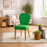 Coppia Coprisedia Imbottiti Tessuto Bielastico Antimacchia Tinta Unita Genius con Schienale - Biancaluna