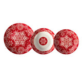 Servizio Piatti Natalizio 18pz Christmas Snowflakes - Vestiamo Casa