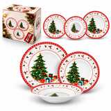 Servizio Piatti Natalizio 18pz Christmas Joy - Arca