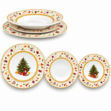 Servizio Piatti Natalizio 18pz Christmas Tree Gold - Arca