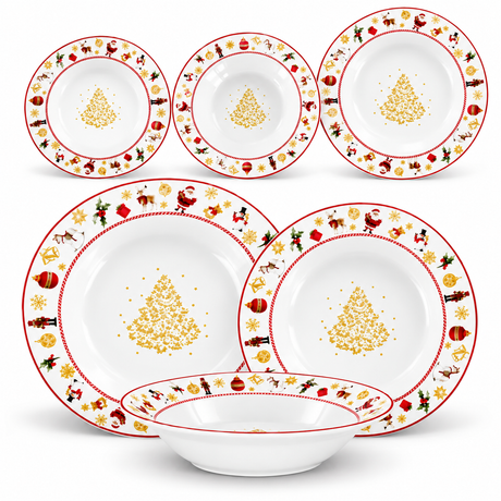 Servizio Piatti Natalizio 18pz Christmas Charm - Arca