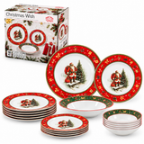 Servizio Piatti Natalizio 18pz Christmas Wish - Arca