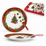 Piatto Panettone Scottish Tree con Paletta Coordinata - Arca