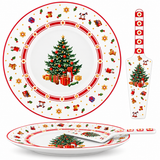 Piatto Panettone Christmas Tree Rosso con Paletta Coordinata - Arca