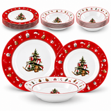 Servizio Piatti Natalizio 18pz Christmas Albero - Arca