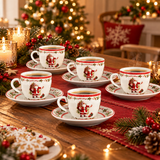 Set 6 Tazzine da Caffè con Piattino Santa Claus - Arca