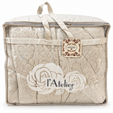 Trapunta Matrimoniale Dayane Effetto Velluto Jacquard 300 g/m² con Federe Coordinate - L'Atelier17