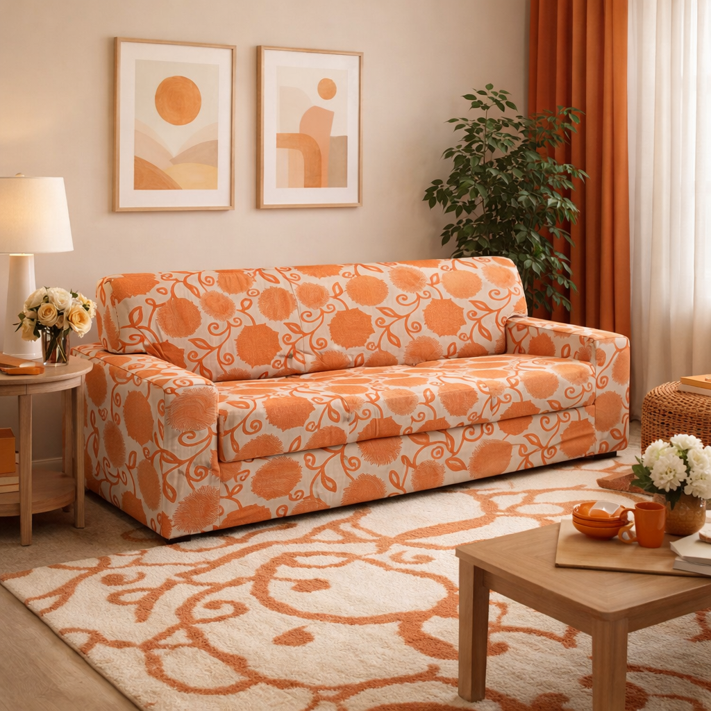 Copridivano Bielastico Antimacchia Genius Vision Fantasia 3 Posti da 180 a 250 cm - Biancaluna