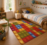 Tappeto BRICK Retrogommato Antiscivolo by Karì – Tappeto Cameretta Lavabile