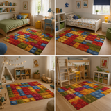 Tappeto BRICK Retrogommato Antiscivolo by Karì – Tappeto Cameretta Lavabile