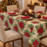 Tovaglia x6 con Tovaglioli Armony Stella di Natale 100% Cotone - Vingi