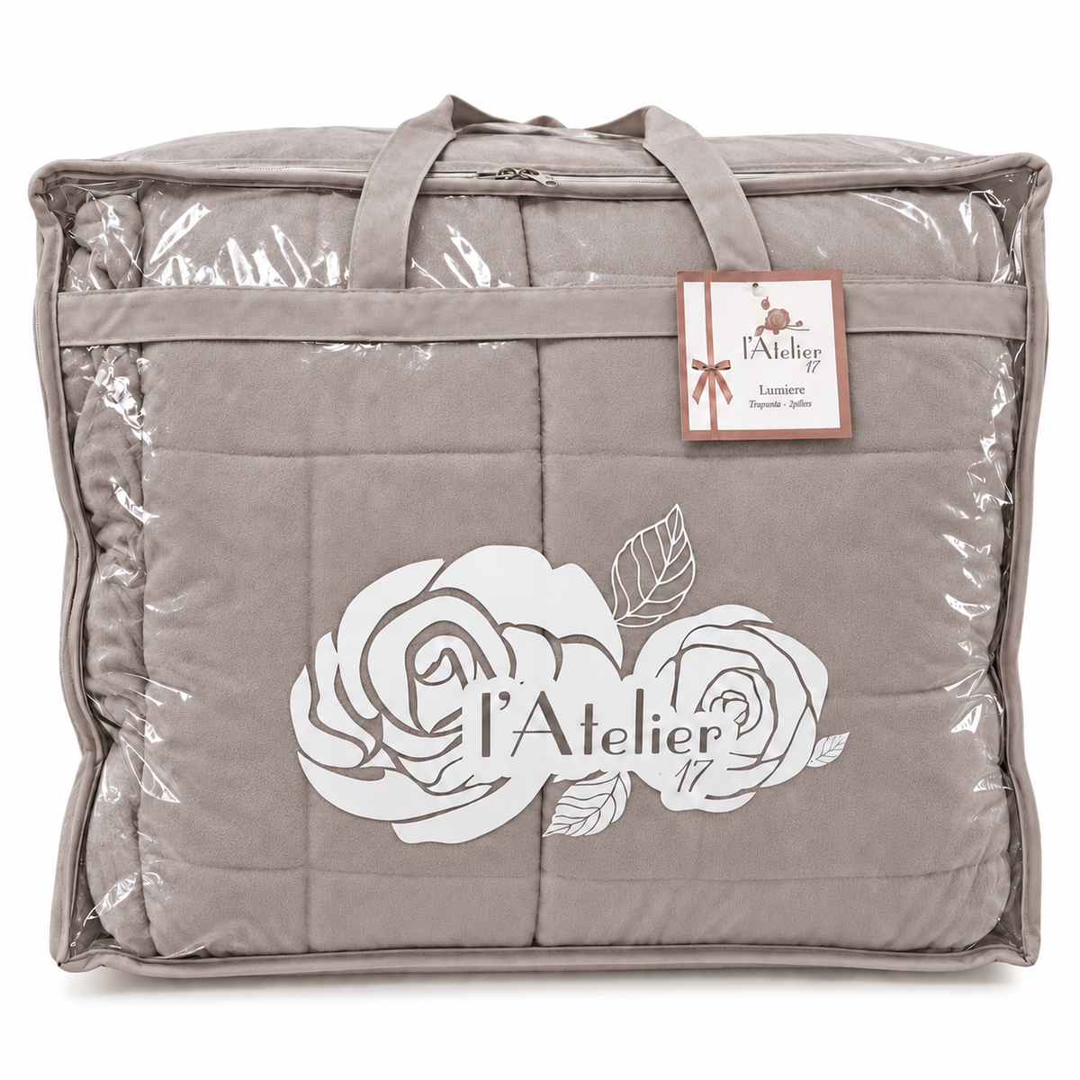 Trapunta Matrimoniale Lumiere Effetto Velluto con Rouches Imbottitura 270 g/m² - L'Atelier17