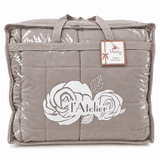 Trapunta Matrimoniale Lumiere Effetto Velluto con Rouches Imbottitura 270 g/m² - L'Atelier17