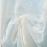 Coppia Tendine Ricamate Amazzonia con Tunnel e Roll Up Centrale 60x150cm o 60x230cm - Linea Oro