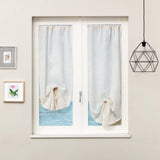 Coppia Tendine Effetto Lino Lione con Tunnel e Roll Up Centrale 60x150cm o 60x230cm - Linea Oro