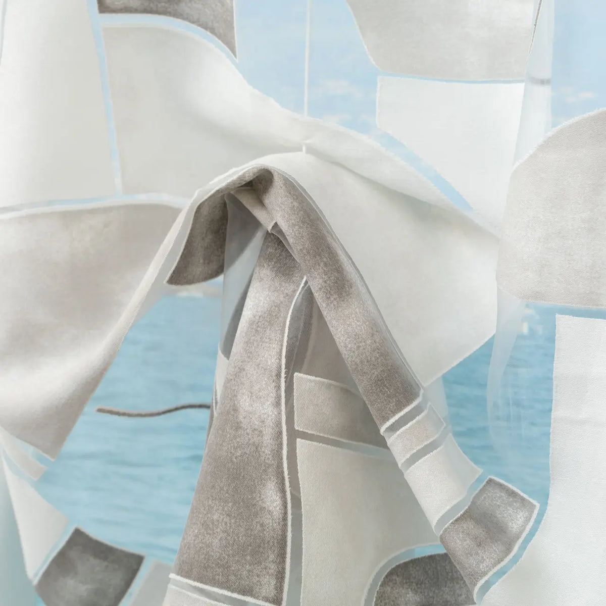Coppia Tendine Devoreh Nagoya con Tunnel e Roll Up Centrale 60x150cm o 60x230cm - Linea Oro