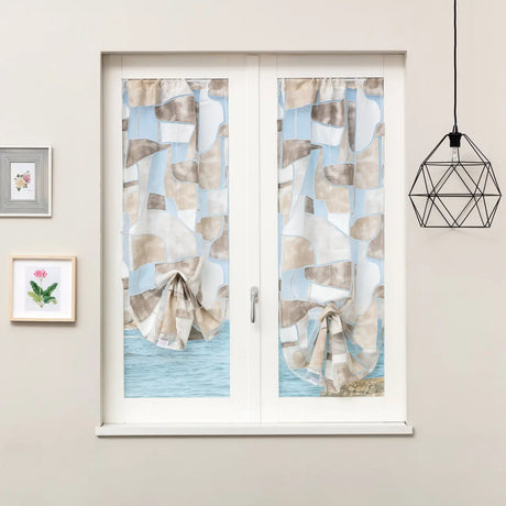 Coppia Tendine Devoreh Nagoya con Tunnel e Roll Up Centrale 60x150cm o 60x230cm - Linea Oro