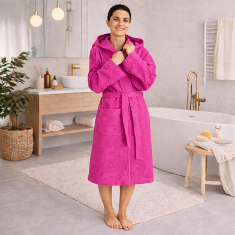 Accappatoio Maia Karì in Cotone Nido d’Ape – Leggero e Assorbente S M L XL XXL – Vari Colori