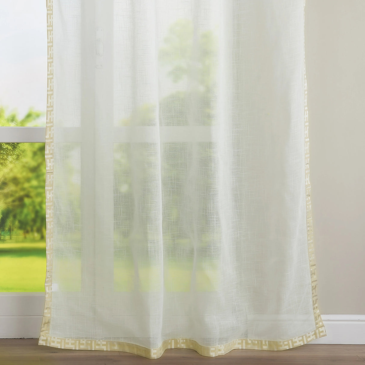 Coppia Tendine Trendy Maè 60x150/60x230 cm con Fascia Copribastone Regolabile - Via Roma 60
