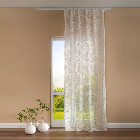 Pannello Tenda con Fascia Copri Bastone Abel Maè 145x290 cm - Via Roma 60