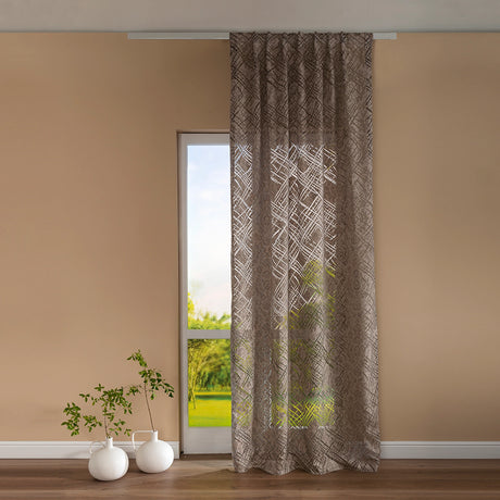 Pannello Tenda con Fascia Copri Bastone Abel Maè 145x290 cm - Via Roma 60