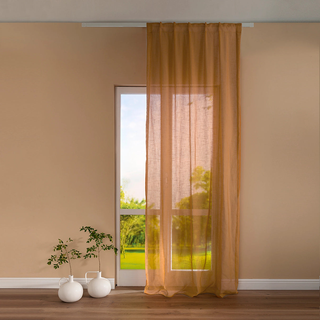 Pannello Tenda con Fascia Copri Bastone Ivanka Maè 145x290 cm - Via Roma 60