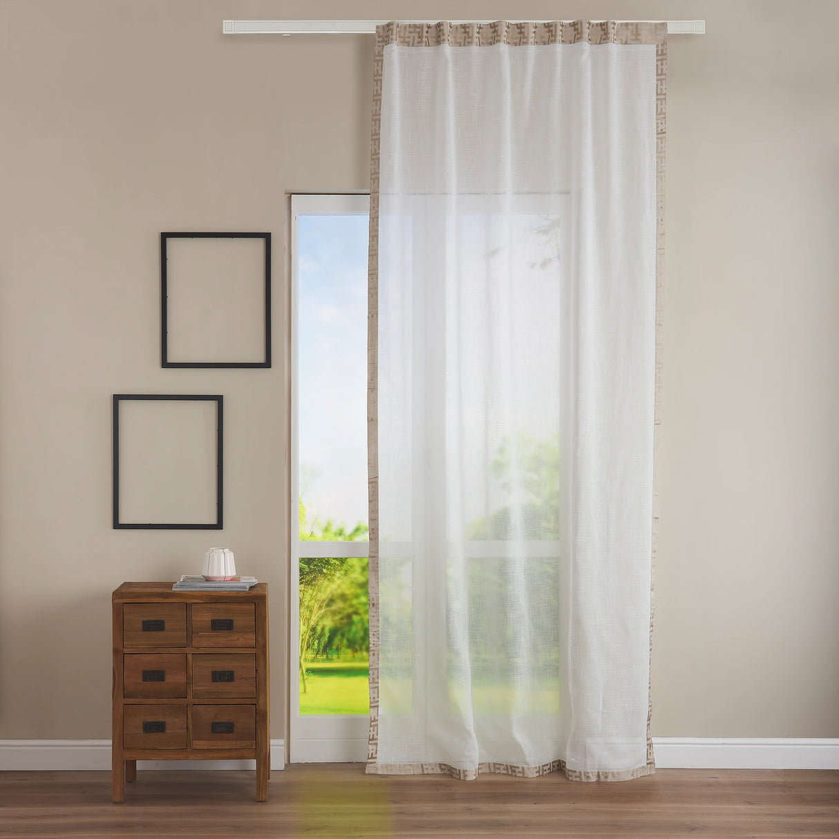 Pannello Tenda Trendy Maè 150x290 cm con Fascia Copribastone Regolabile - Via Roma 60