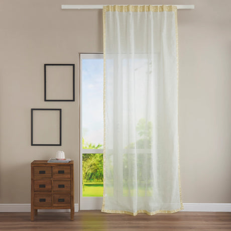 Pannello Tenda Trendy Maè 150x290 cm con Fascia Copribastone Regolabile - Via Roma 60