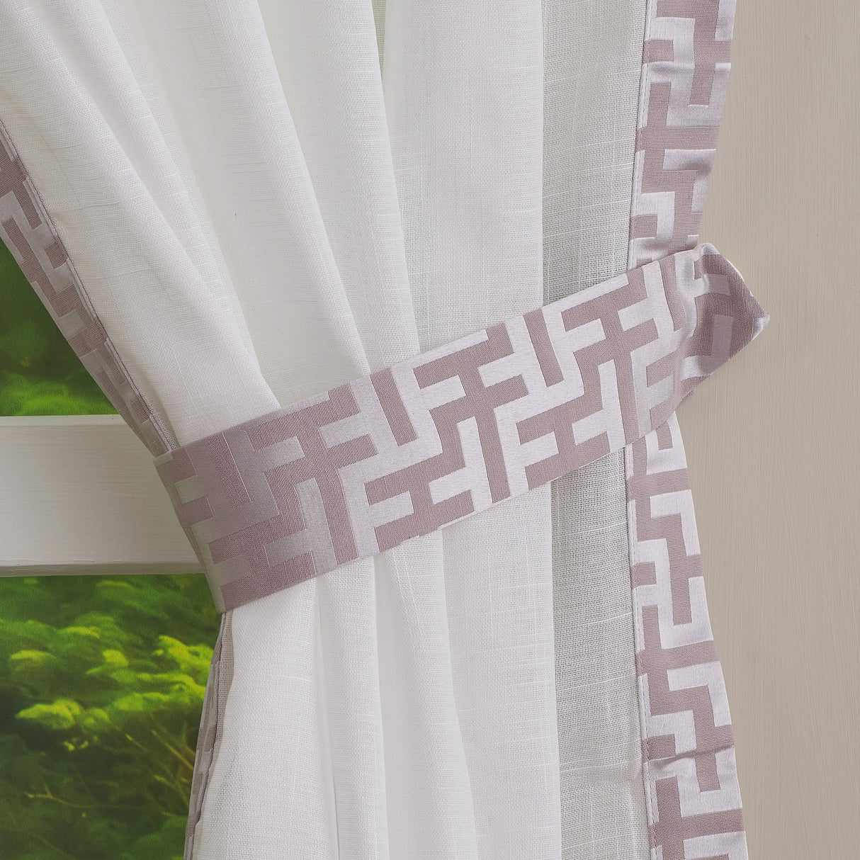 Pannello Tenda Trendy Maè 150x290 cm con Fascia Copribastone Regolabile - Via Roma 60