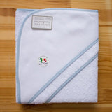 Accappatoio Triangolo Neonatocon Inserto Tela Aida su Cappuccio in Spugna Idrofila 100% Cotone art. 88 - Mio Piccolo