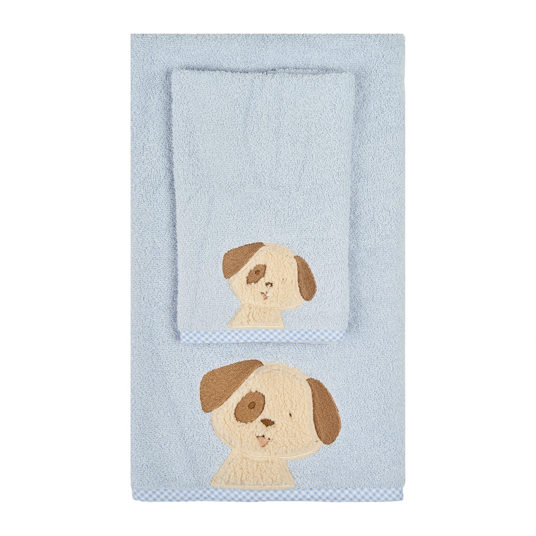 Set Asciugamani Baby 1+1 in Spugna di Cotone Billy - Vingi