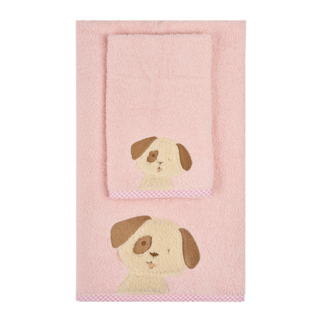 Set Asciugamani Baby 1+1 in Spugna di Cotone Billy - Vingi