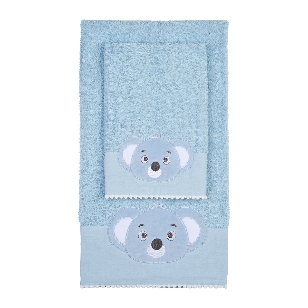 Set Asciugamani Baby 1+1 in Spugna di Cotone Koala - Vingi