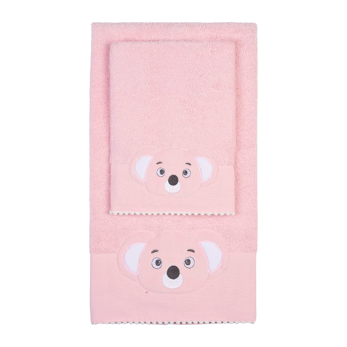 Set Asciugamani Baby 1+1 in Spugna di Cotone Koala - Vingi