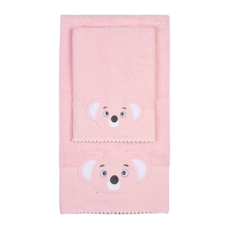 Set Asciugamani Baby 1+1 in Spugna di Cotone Koala - Vingi