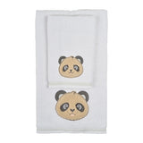 Set Asciugamani Baby 1+1 in Spugna di Cotone Panda - Vingi