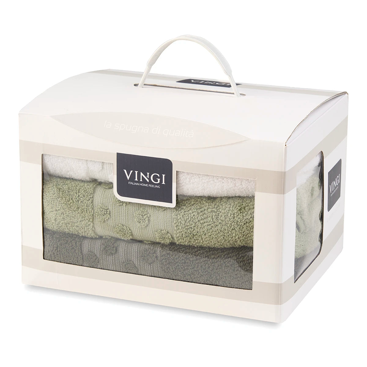 Set 3 Asciugamani Viso e 3 Ospite PUNTO – Vingi
